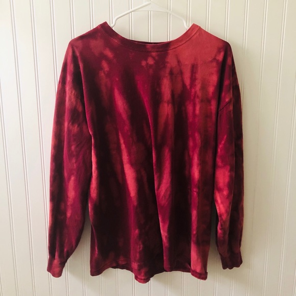 UPCYCLED Bleach Tie-Dye Long Sleeved T-Shirt ✁ - Picture 2 of 5